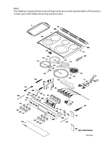 CONTROL PANEL Diagram and Parts List for CBC980ST5SS  General Electric Range