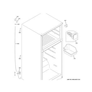 Ice Maker Diagram and Parts List for GIE18GSNIRSS  General Electric Refrigerator