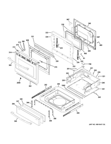 DOOR & DRAWER PARTS Diagram and Parts List for P2B940SEJ4SS  General Electric Range
