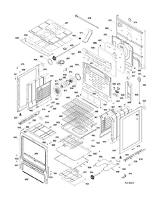 BODY PARTS Diagram and Parts List for PCB909SR1SS  General Electric Range