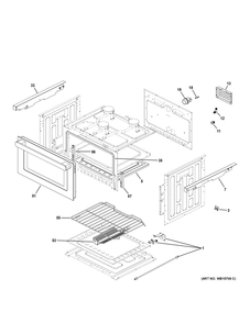 Part Location Diagram of WB21X43648 GE SEALING STRIP