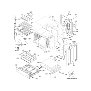 Body Parts Diagram and Parts List for CHS90XM2N7S5  General Electric Range