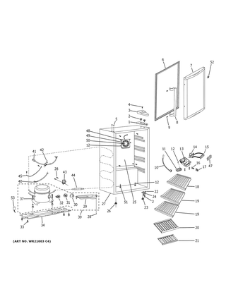 Part Location Diagram of WR97X10083 GE 