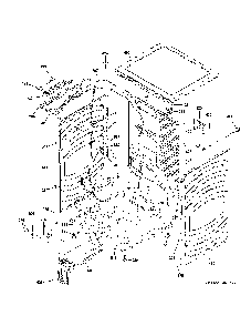 Cabinet And Top Panel Diagram and Parts List for GFD85ESMN0RS  General Electric Dryer