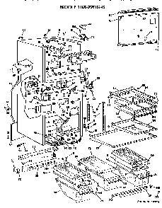 Cabinet Parts Diagram and Parts List for TBX22RGB  General Electric Refrigerator