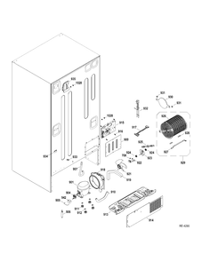 Part Location Diagram of WR01L04253 GE SHELF FIXED