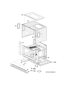 OVEN CAVITY PARTS Diagram and Parts List for ZSC1202J2SS  General Electric 
