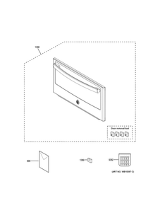 Microwave Door Diagram and Parts List for PK7800SK6SS  General Electric Microwave Oven Combo