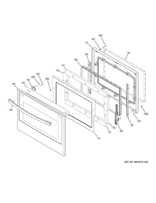 DOOR Diagram and Parts List for JCK3000DF5BB  General Electric Range