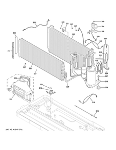 Sealed System Diagram and Parts List for AZVS15DMXWAK1  General Electric Air Conditioner