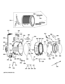 Part Location Diagram of WH41X30355 GE SUMP HOSE