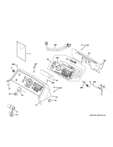Controls & Backsplash Diagram and Parts List for GTW685BPL0DG  General Electric Washer