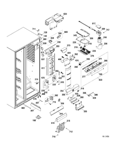 FF SECTION Diagram and Parts List for PIR23MGTABV  General Electric Refrigerator