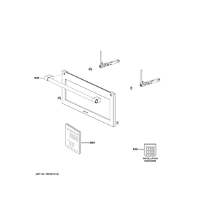 Door Parts 1 Diagram and Parts List for ZSB9232V1SS  General Electric Microwave