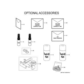 Optional Accessories Diagram and Parts List for NF97D090V5C01  General Electric Furnace
