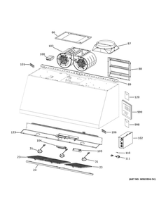 Part Location Diagram of WB34X41204 GE DAMPER ASSEMBLY 10