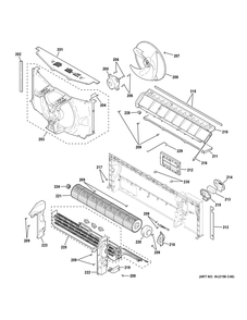 Motor And Chassis Parts Diagram and Parts List for AZVS15EMXWAK1  General Electric Air Conditioner