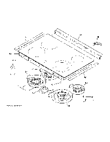Cooktop Diagram and Parts List for JD630DFAWW  General Electric Range