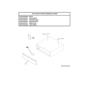 Riser Assembly Diagram and Parts List for GFR0728PW0GN  General Electric Laundry Accessories