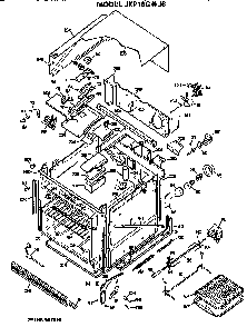 Oven Diagram and Parts List for JKP16GJ6  General Electric Wall Oven