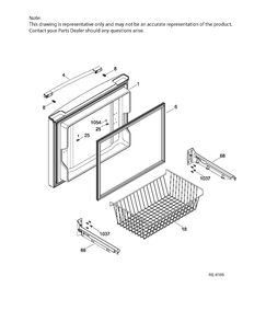 FZ DOOR Diagram and Parts List for PNR22LGEBFWW  General Electric Refrigerator