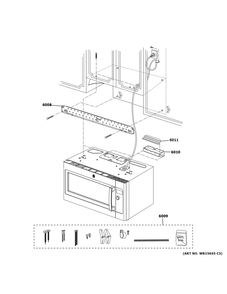 Installation Parts Diagram and Parts List for PVM9179EK6ES  General Electric Microwave