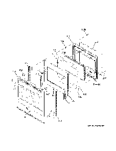 Door Diagram and Parts List for PSS93BP7TS  General Electric Range