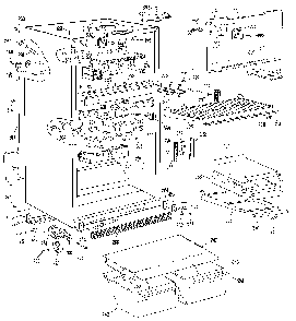 Cabinet Diagram and Parts List for TBX21PKER  General Electric Refrigerator