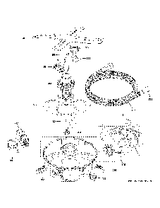 Motor, Sump And Filter Assembly Diagram and Parts List for CDT845M5N8S5  General Electric Dishwasher
