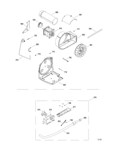 DRIVE-BURNER Diagram and Parts List for GFMS355GL0MS  General Electric Dryer