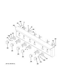 CONTROL PANEL Diagram and Parts List for ZGU366NP6SS  General Electric Range