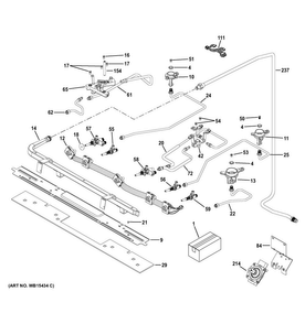Part Location Diagram of WB35X24985 GE INSULATION BURNER BOX