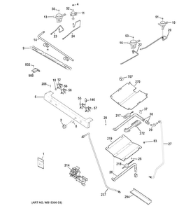 Part Location Diagram of WB36X26663 GE MANIFOLD PANEL
