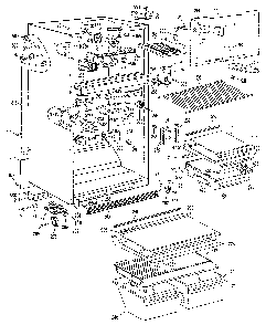 Cabinet Diagram and Parts List for TBX21KMM  General Electric Refrigerator
