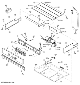 Control Panel Diagram and Parts List for JK5500DF2WW  General Electric Wall Oven