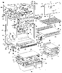 Refrigerator Cabinet Parts Diagram and Parts List for TBX24TLR  General Electric Refrigerator