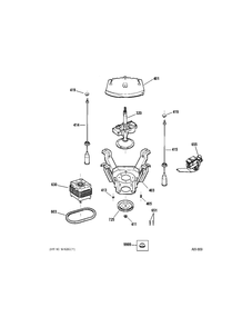 SUSPENSION-PUMP Diagram and Parts List for GVSR1060H8WW  General Electric Washer