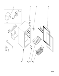 Part Location Diagram of WG03A02065 GE WINE SHELF
