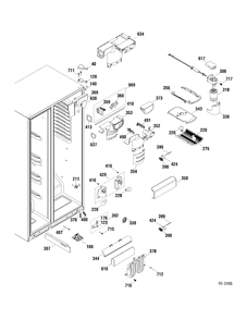 FF SECTION Diagram and Parts List for GSR23KGTAWW  General Electric Refrigerator