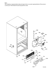FUNCTIONAL PARTS FZ Diagram and Parts List for PFE24JGKAKWW  General Electric Refrigerator