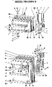Doors Diagram and Parts List for TBX20PHB  General Electric Refrigerator