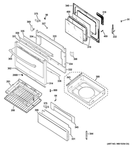 Part Location Diagram of WB10X20936 GE HINGE DOOR