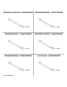 Cafe Customization Diagram and Parts List for CKS70DP2N4S1  General Electric Wall Oven