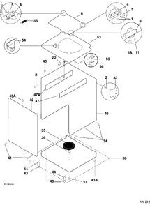 LOWER CABINET / TOP Diagram and Parts List for WSM27TCDWWB  General Electric Washer
