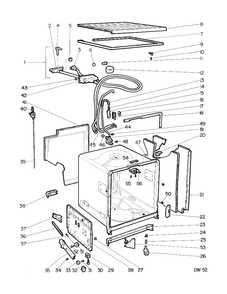 VALVE, WRAPPER, TRIP & TOP COVER Diagram and Parts List for 40290117  General Electric Dishwasher