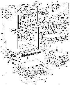 Cabinet Diagram and Parts List for TBX24NLG  General Electric Refrigerator