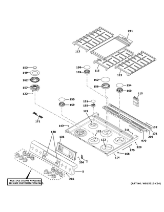 Part Location Diagram of WB34X28237 GE BRACKET