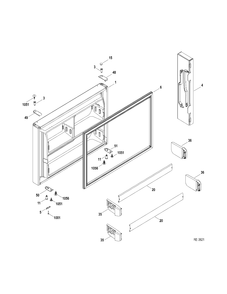 FZ DOOR Diagram and Parts List for GTR22HBTCRWW  General Electric Refrigerator