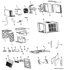 Part Location Diagram of WJ76X20131 GE BOTTOM SCROLL CASE