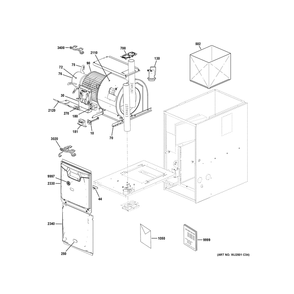 Cabinet (1) Diagram and Parts List for NF95X100S5C03  General Electric Furnace